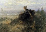 Jozef  Israels On the Dunes France oil painting artist